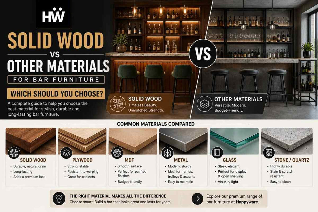 Solid Wood vs Other Materials for Bar Furniture: Which Should You Choose