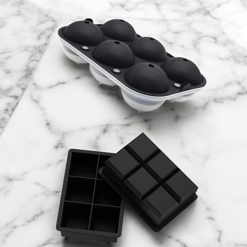 Combo - Round & Square Ice Trays (2 pcs)