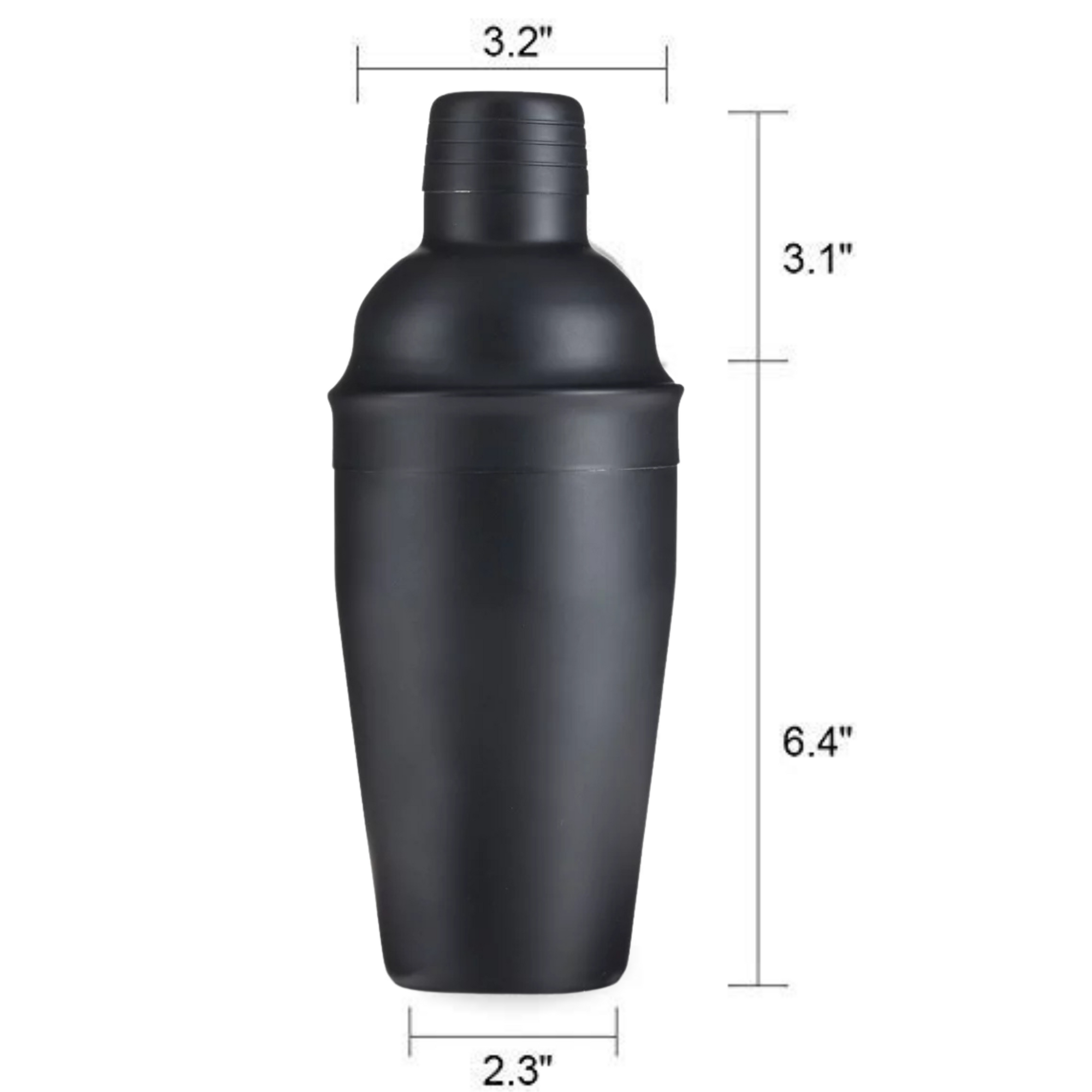 5 Set Matte Black Bar Kit (Cocktail Shaker + Peg Measurer + Opener + Pourer + Ice Tray) - CRED Special