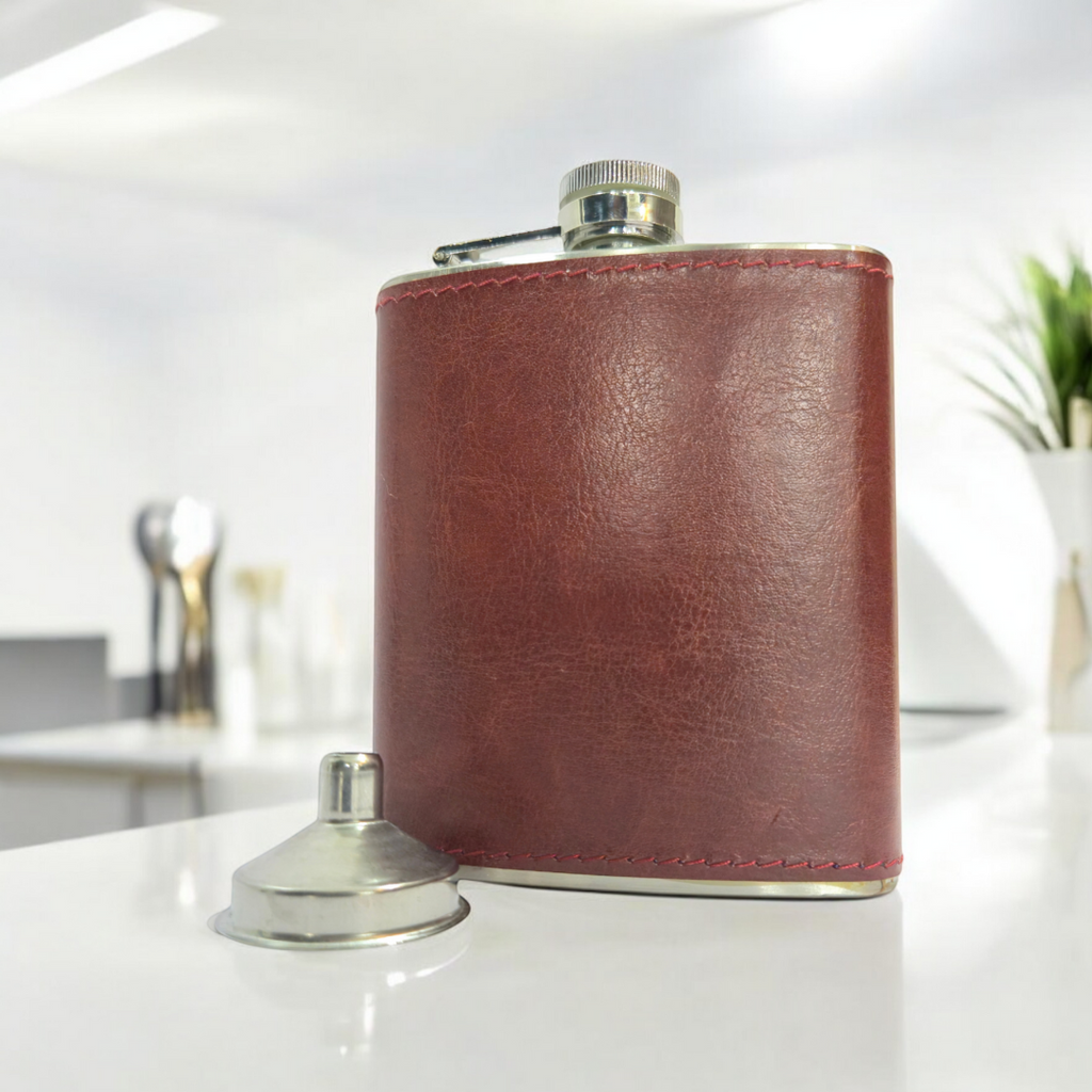 Black Tan Drink Hip Flask + Funnel - CRED Special