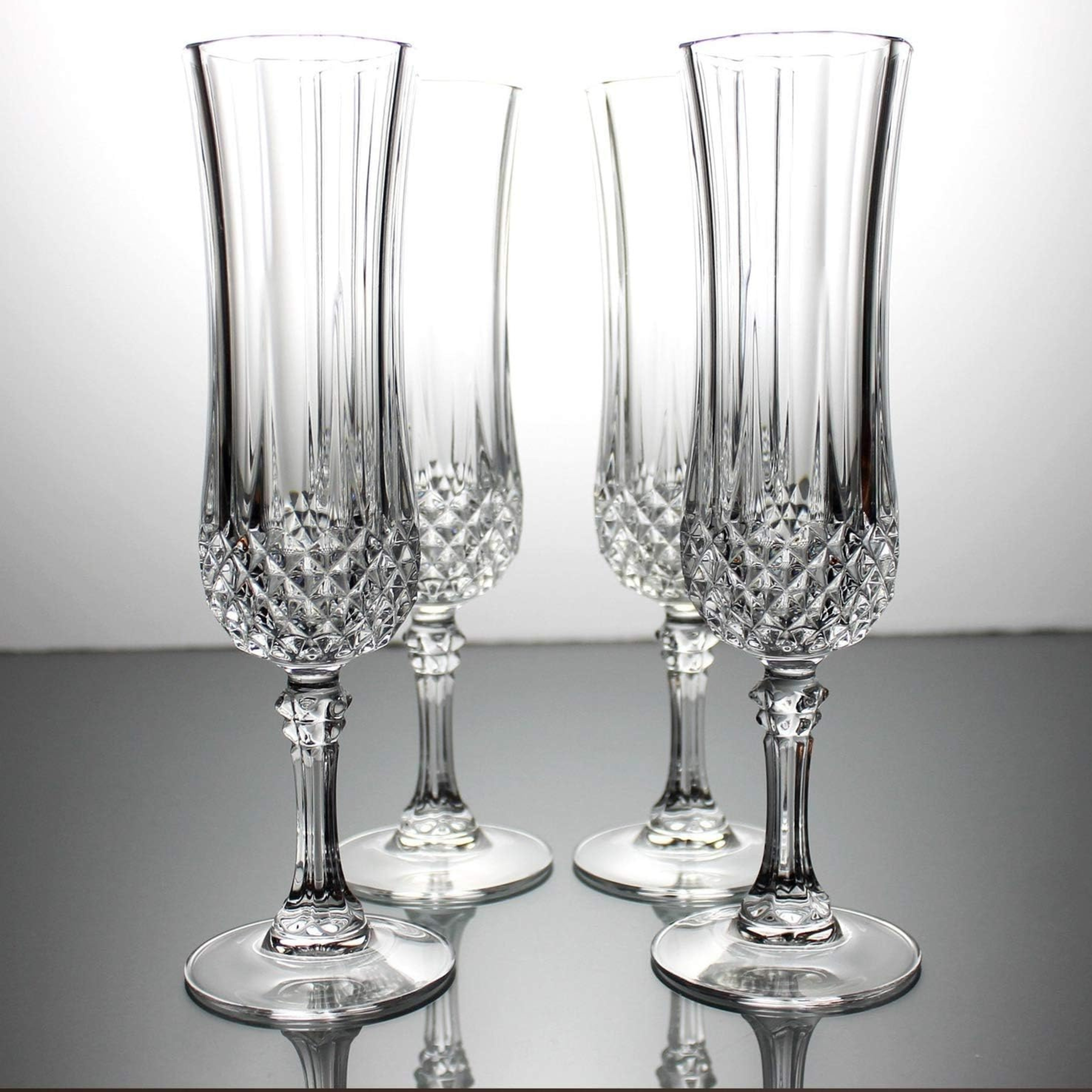 Elegant Champagne Flute Glasses (Set of 2), 160 ml
