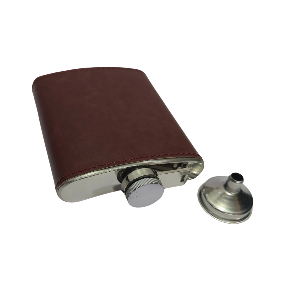 Black Tan Drink Hip Flask + Funnel - CRED Special
