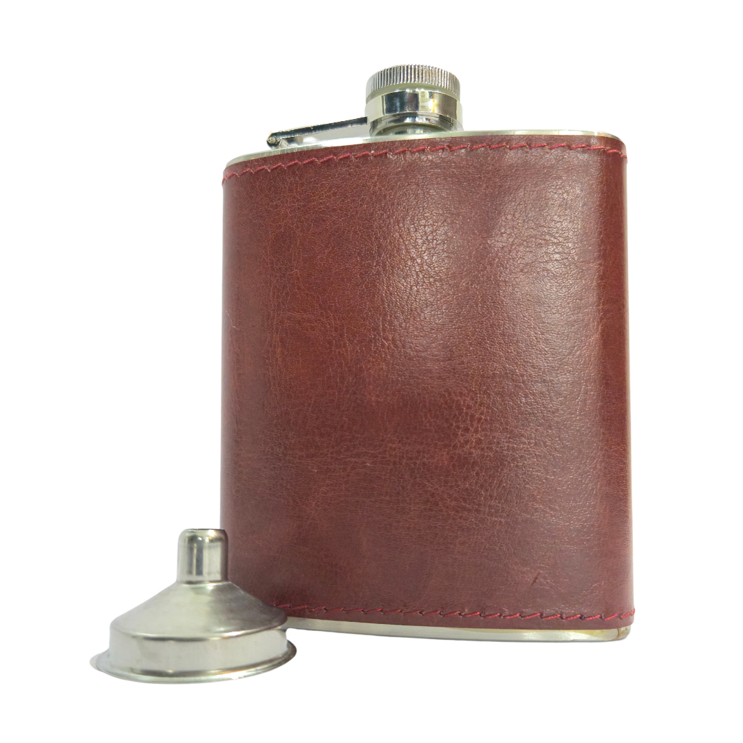 Black Tan Drink Hip Flask + Funnel - CRED Special