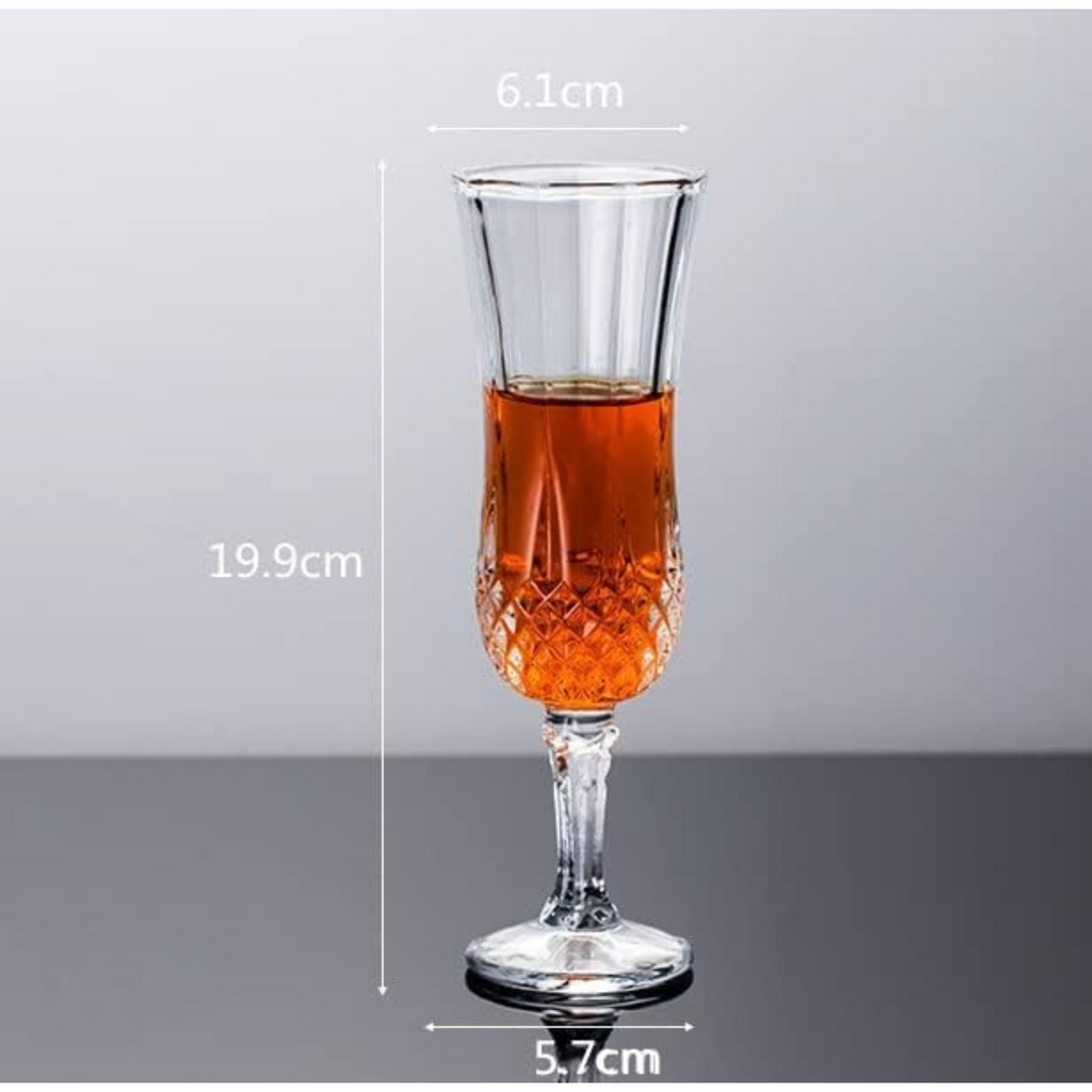 Elegant Champagne Flute Glasses (Set of 2), 160 ml