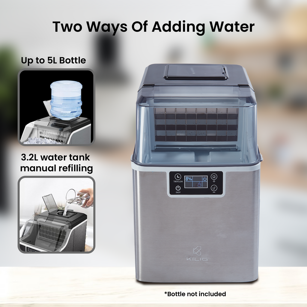 Kilig S01 Square Ice Maker - 20 kg - Stainless Steel