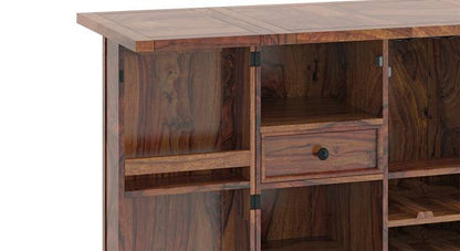 100% Sheesham Wood Bar Cabinet - Classic Style