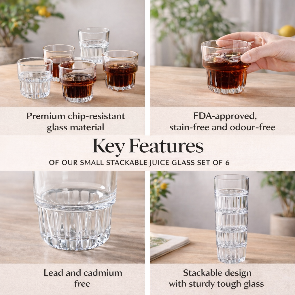 Everyday Mini Stackable Juice Glass 250ml (set of 6)