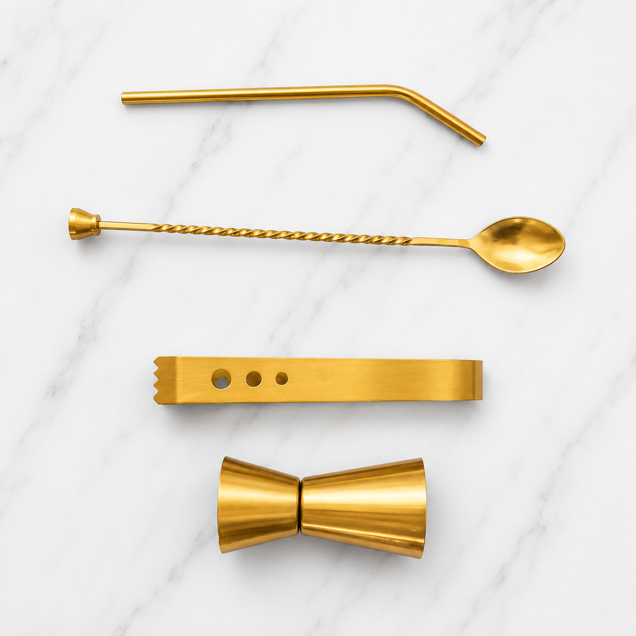 Gold Hosting Kit (Peg Measurer + Spoon + Straw + Ice Tong) CRED Special
