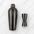 Classic Cocktail Shaker (500ml) with Peg Measure - Glossy Black