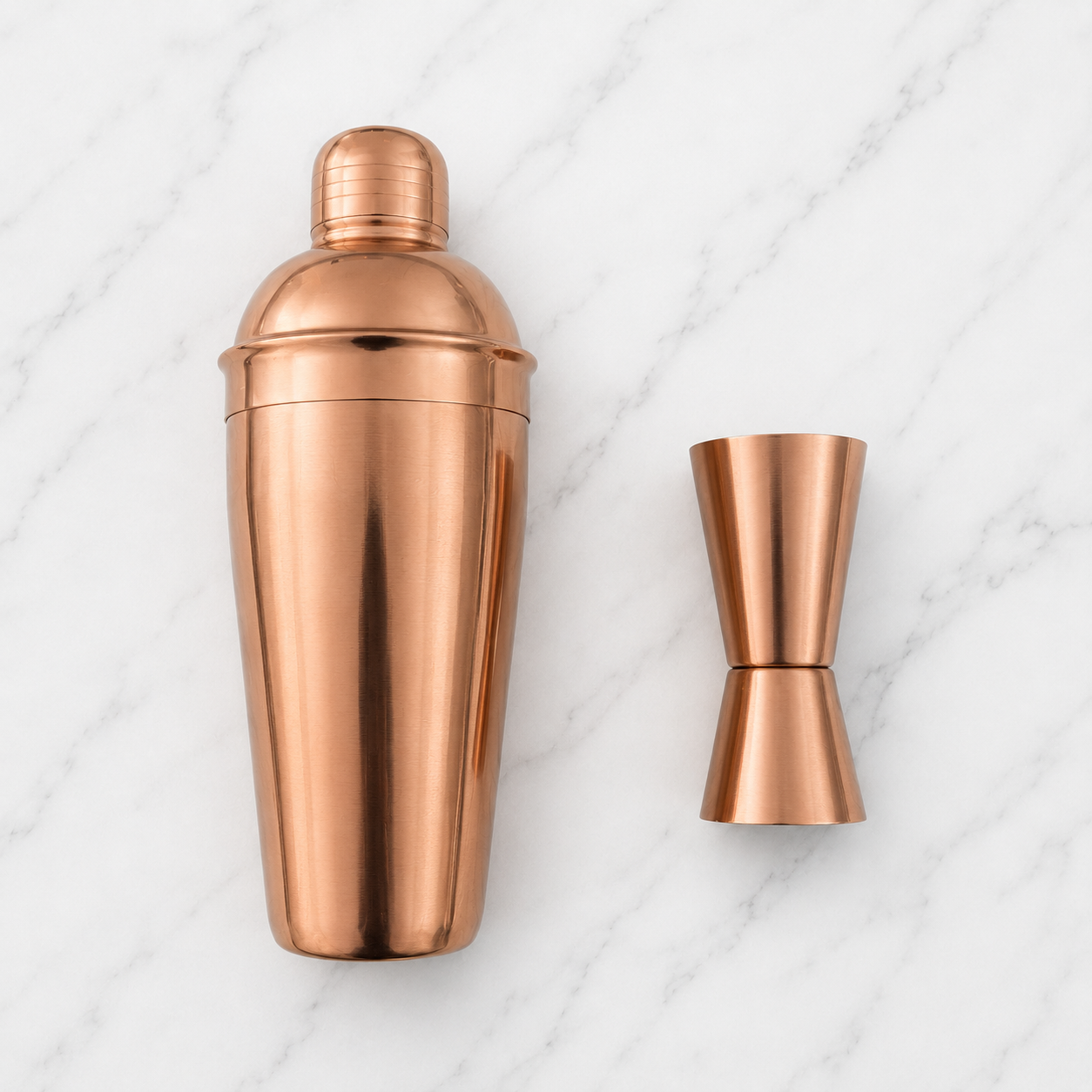 Rose Gold Mixology Starter - Cocktail Shaker (500ml) + Peg Measure - CRED Special