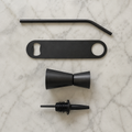 Quadra Combo (Peg Measurer + Opener + Pourer + Metal Straw) - Matte Black
