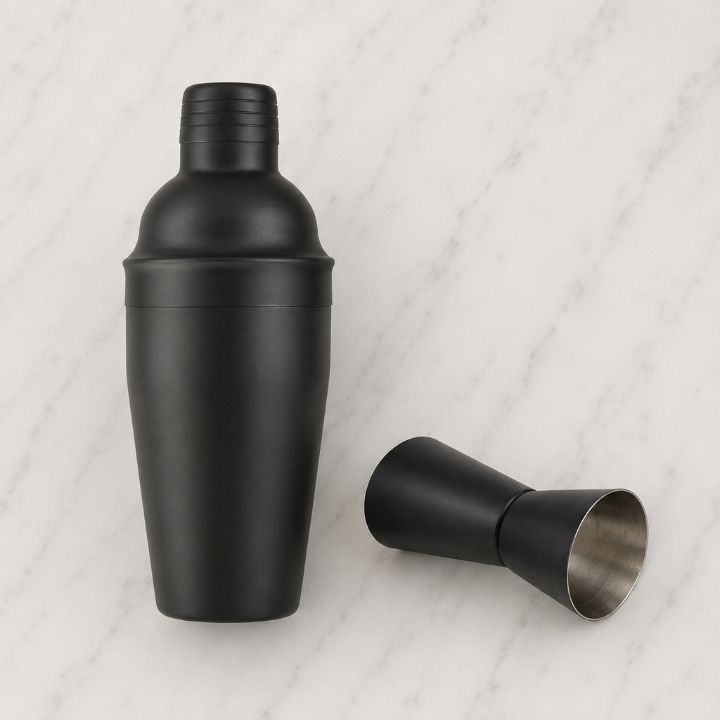 Classic Cocktail Shaker (750ml) with Peg Measure - Matte Black