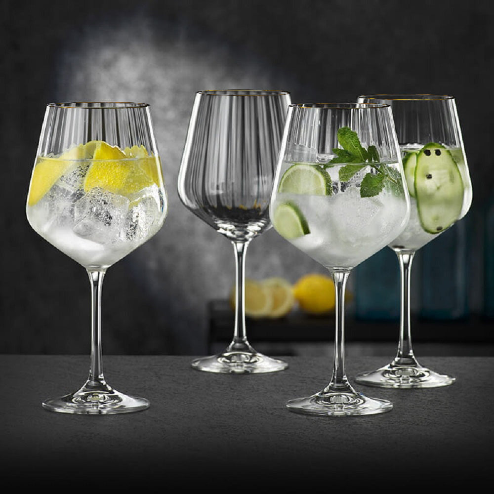 Gin n Tonic Gold Rim Cocktail Glass, 540ml (Set of 12)