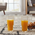 Ribbed Transparent Glasses – 290 ml (Set of 6)