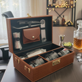 Leatherette Mini 8 Piece Bar Trunk Set