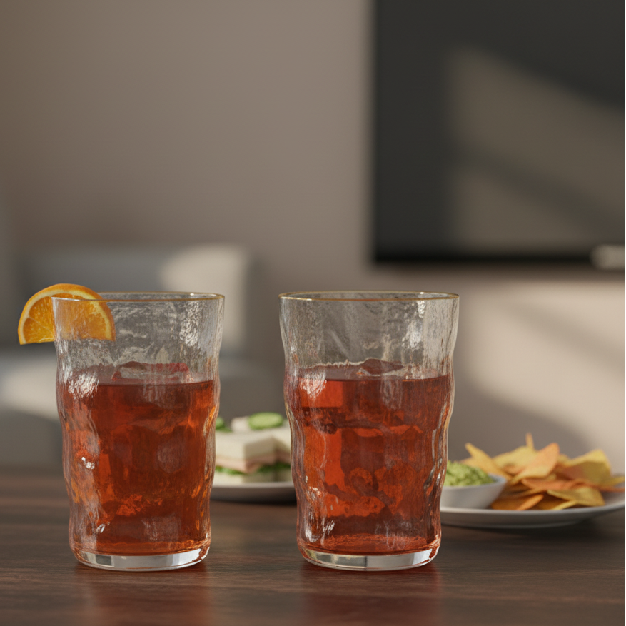 Ripple Textured Glass Tumbler – 310 ml (Set of 6)