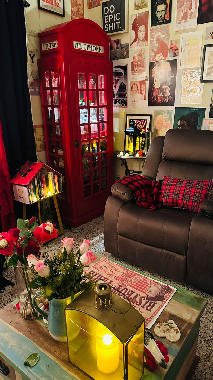 Handcrafted Iconic Telephone Booth Cabinet