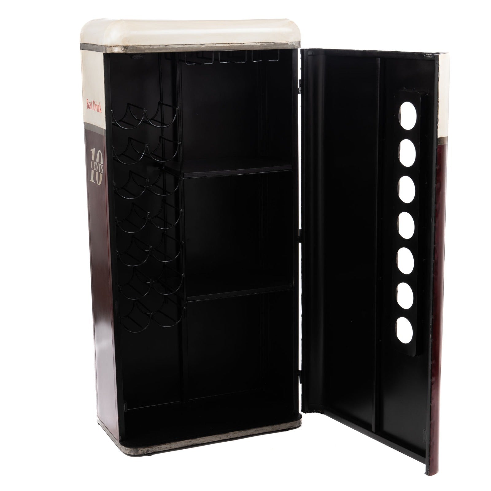 Handcrafted Vintage Coke Refrigerator Bar Cabinet