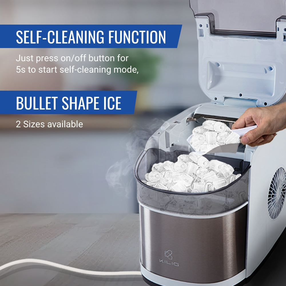 self cleaning function of kilig ice maker