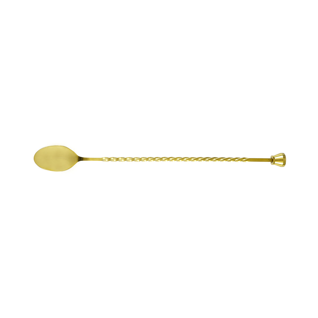 Gold Cocktail Set (Peg Measurer + Bar Spoon + Metal Straw) CRED Special