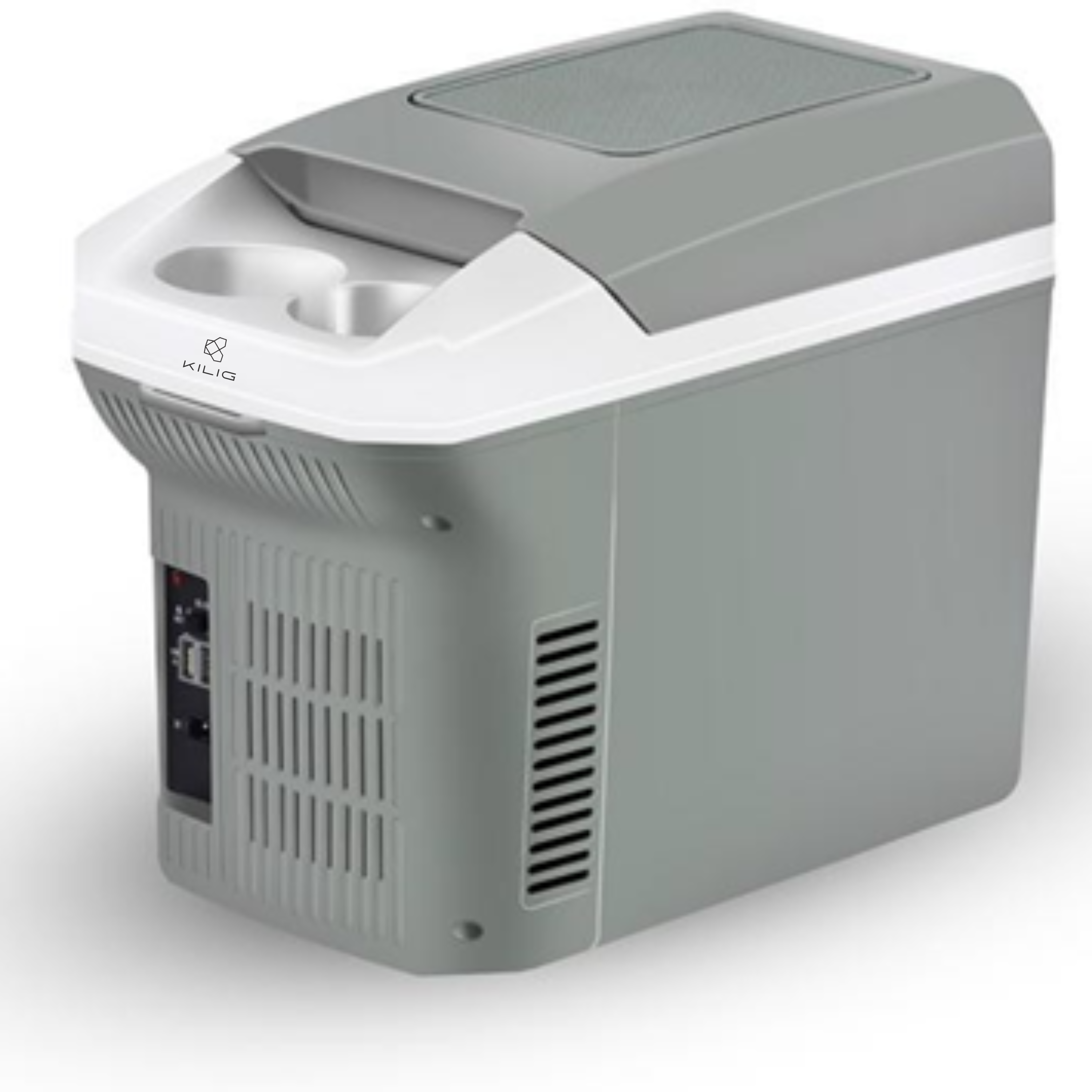 KILIG Zyro 8 Liter Electric Car Cooler & Warmer 12v Plug in Cooler with AC/DC Car Mini Fridge Portable Electric Cooler for Car, Camping, Travelling, Truck