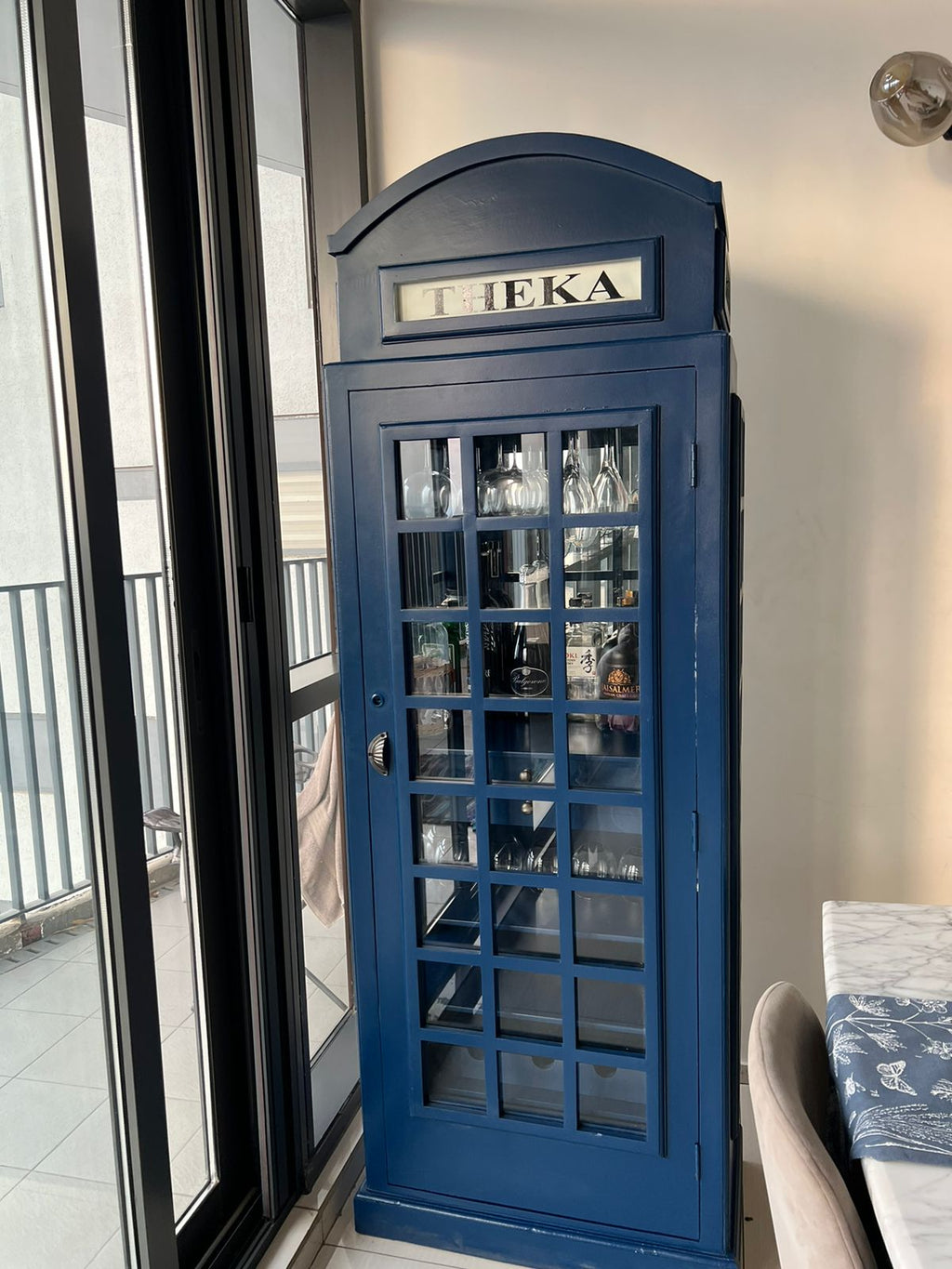 Handcrafted Iconic Telephone Booth Cabinet
