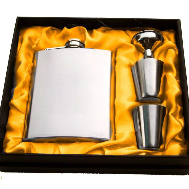 Premium Hipflask Set With Shot Glasses (Bulk)