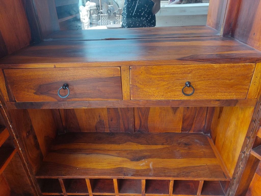 Handcrafted 100% Sheesham Maharéva Estate Bar Cabinet