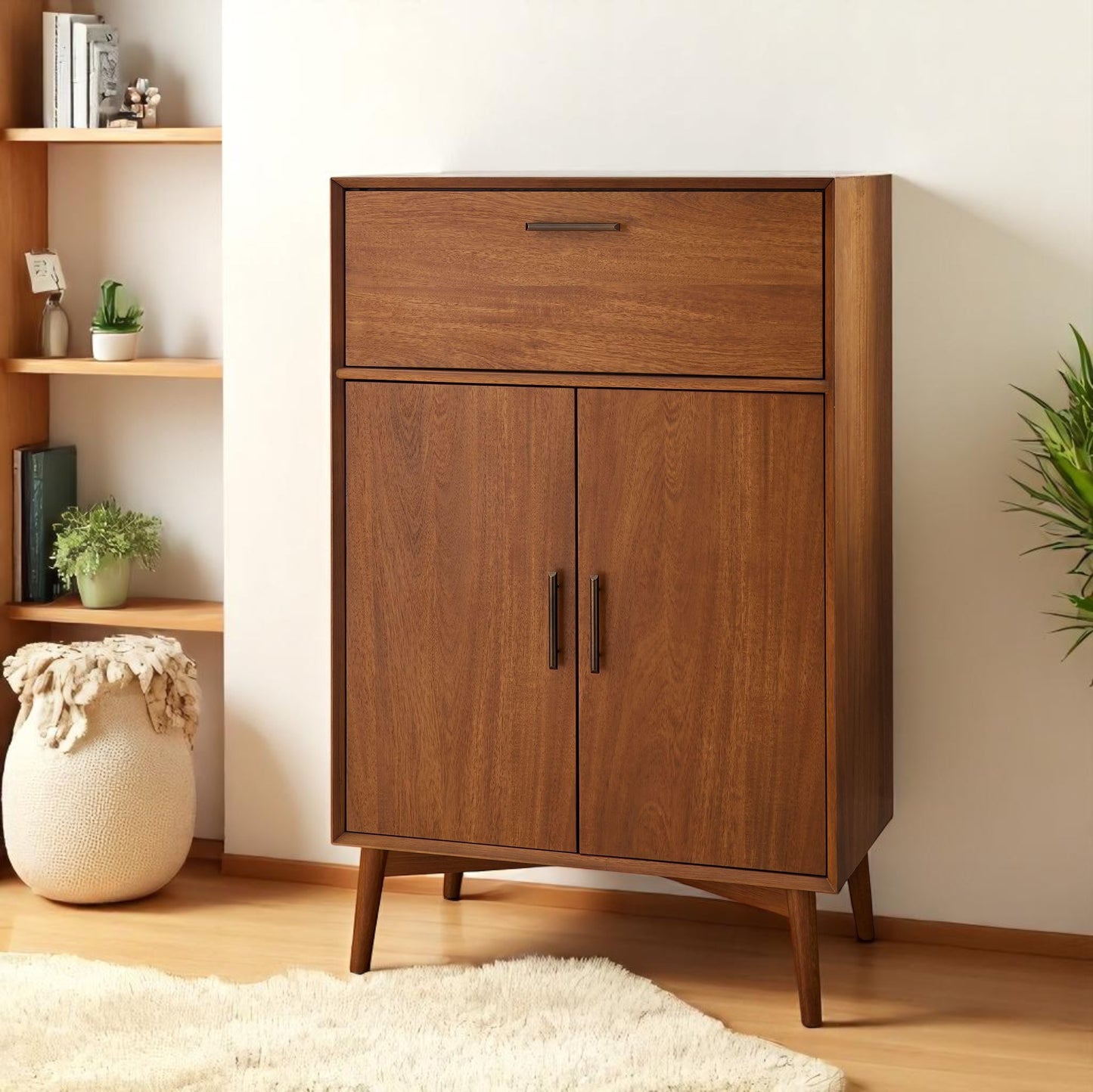 Vintage Vintner 100% Sheesham Wood Home Bar Cabinet