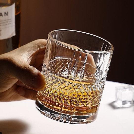 Bright Premium Crystal Whiskey Glasses, Italy (Set of 6) - Happyware Home Pvt Ltd