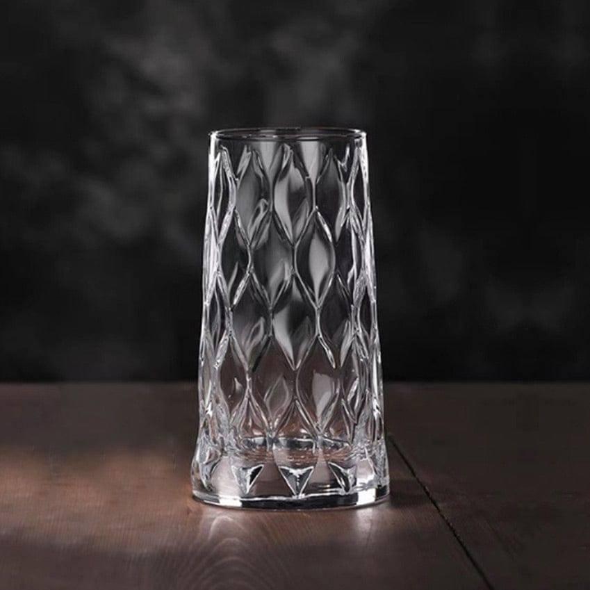 Crystal Leafy Hi-Ball Glasses, Turkey - Happyware Home Pvt Ltd