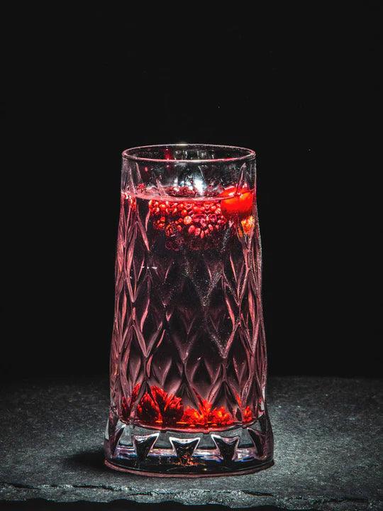 Crystal Leafy Hi-Ball Glasses, Turkey - Happyware Home Pvt Ltd