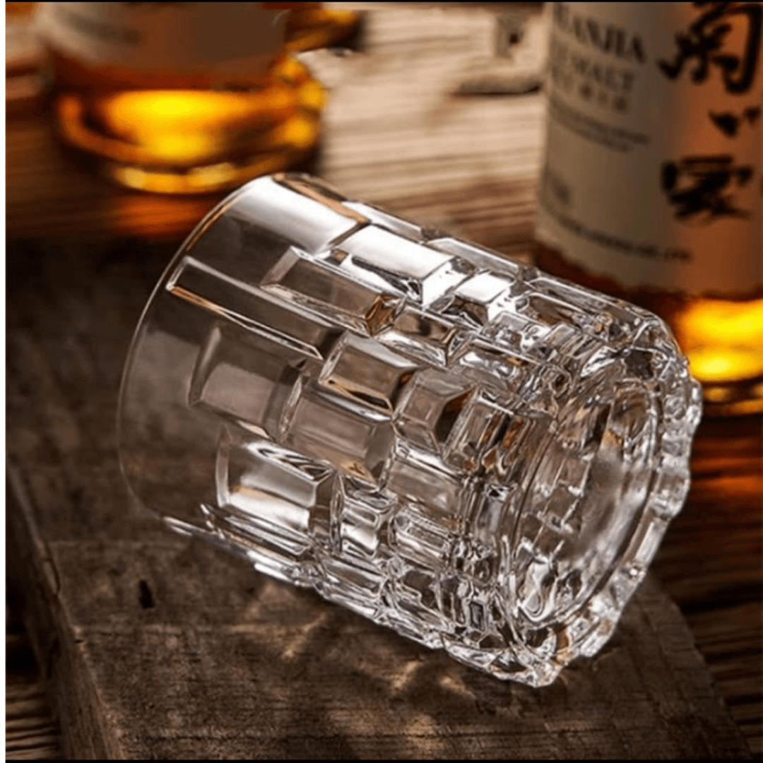 Etna Premium Crystal Whiskey Glasses, Italy (set of 6) - Happyware Home Pvt Ltd