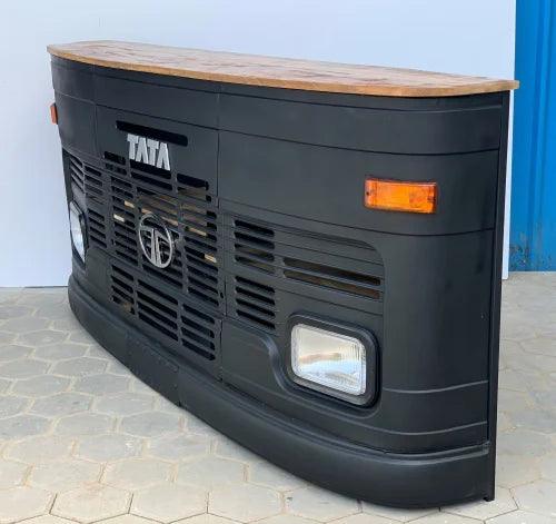Handcrafted Black Truck Bar Counter - Happyware Home Pvt Ltd