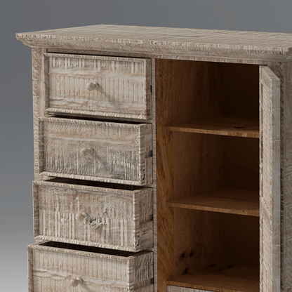 Handcrafted Premium Ancient Bar Cabinet - Happyware Home Pvt Ltd