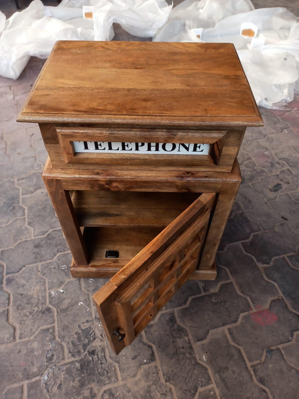 Handcrafted Small Telephone Side Table - Happyware Home Pvt Ltd