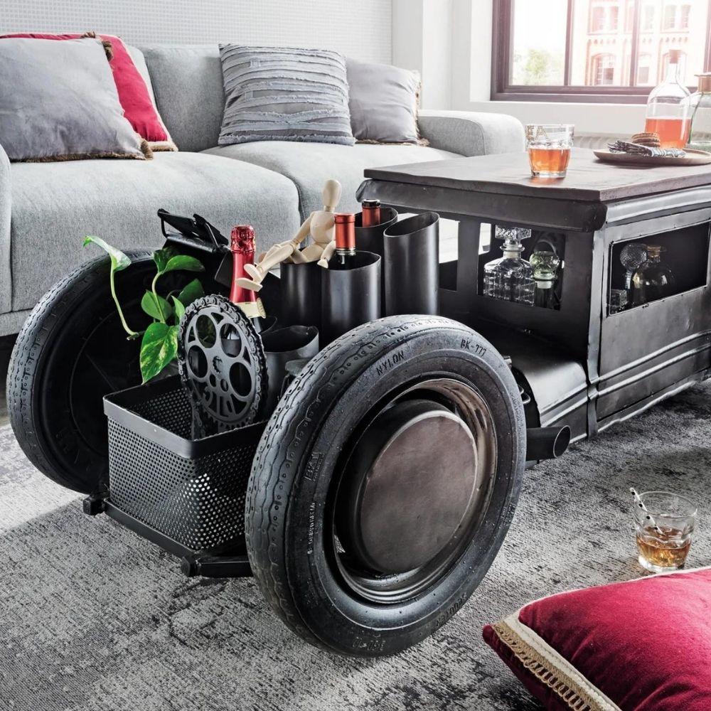 Handcrafted Vintage Car Bar/ Coffee Table - Happyware Home Pvt Ltd