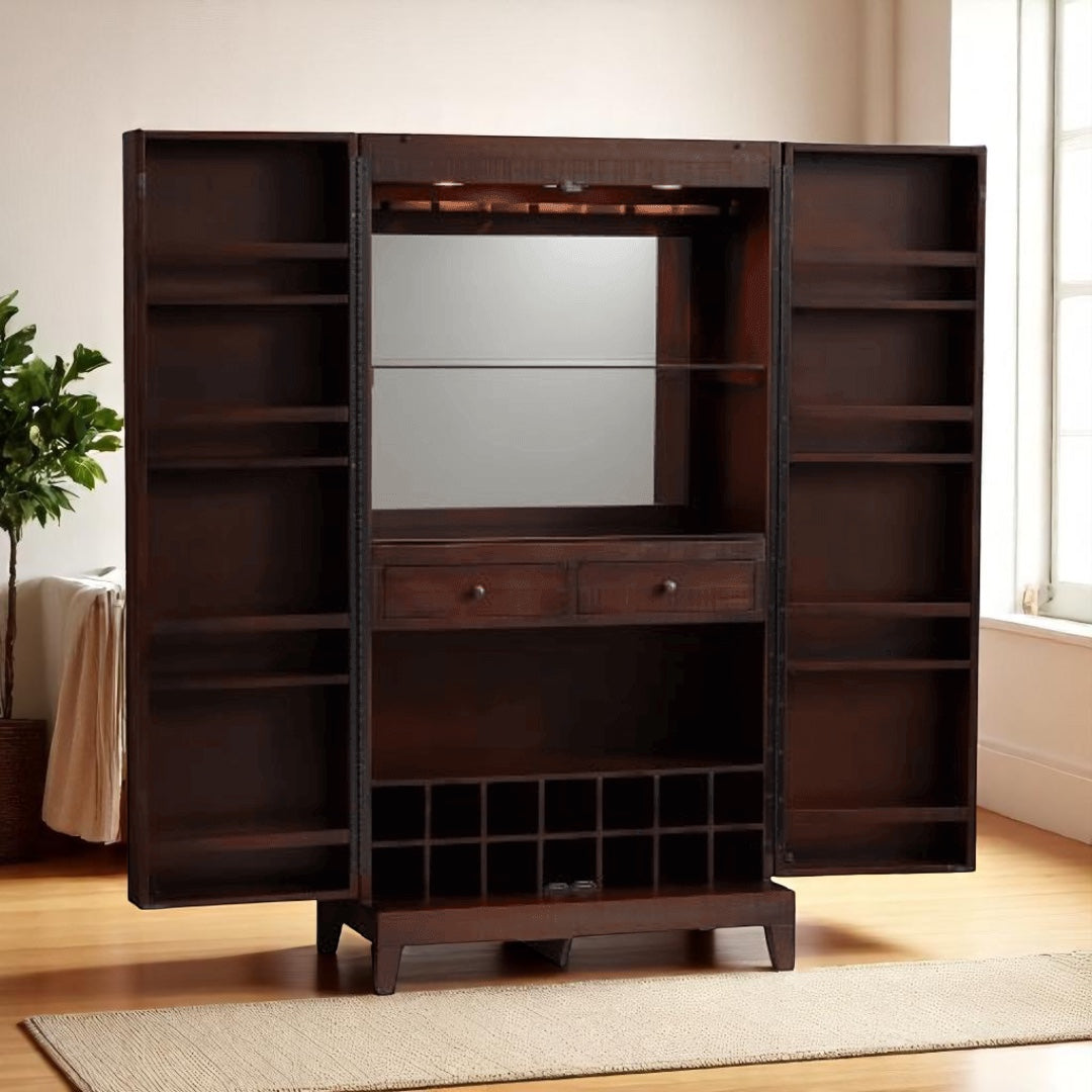Handcrafted 100% Sheesham Maharéva Estate Bar Cabinet