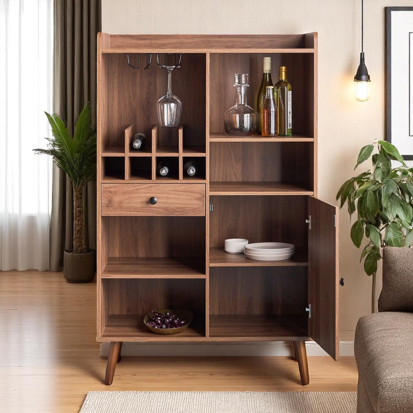 Noble Nectar Wood Bar Cabinet