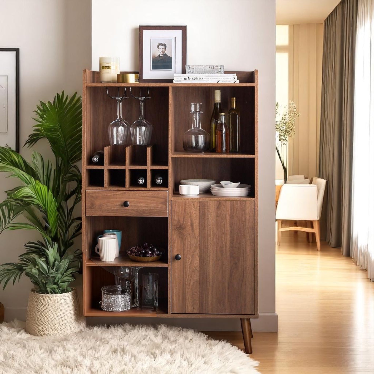 Noble Nectar Wood Bar Cabinet