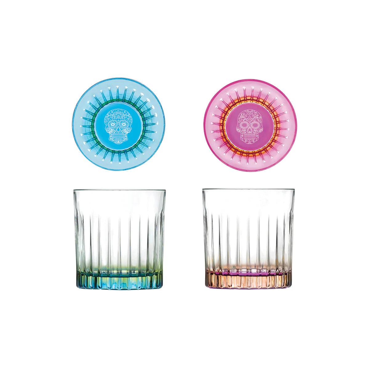 Limited Mexican Edition - Pedro & Rosa Premium Crystal Whiskey Tumblers, Italy (Set of 6) - Happyware Home Pvt Ltd