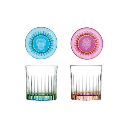 Limited Mexican Edition - Pedro & Rosa Premium Crystal Whiskey Tumblers, Italy (Set of 6) - Happyware Home Pvt Ltd