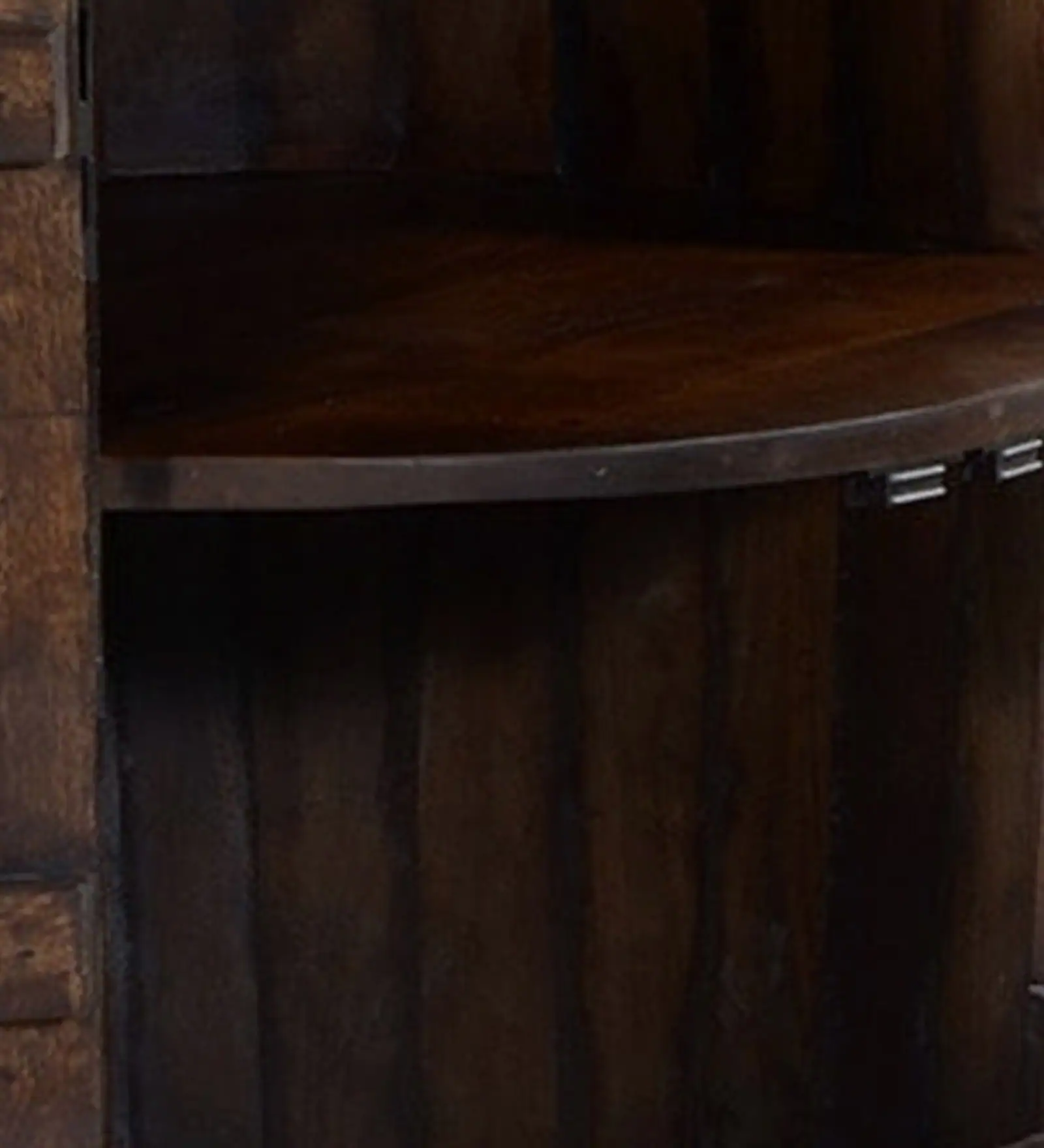 Antique Barrel Solid Wood Bar Cabinet
