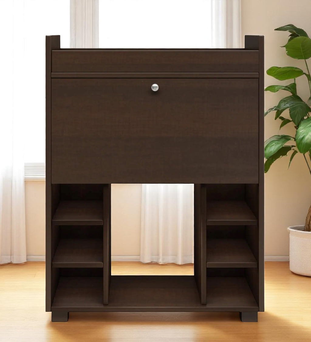 Olga Bar Cabinet & Counter in Dark Finish