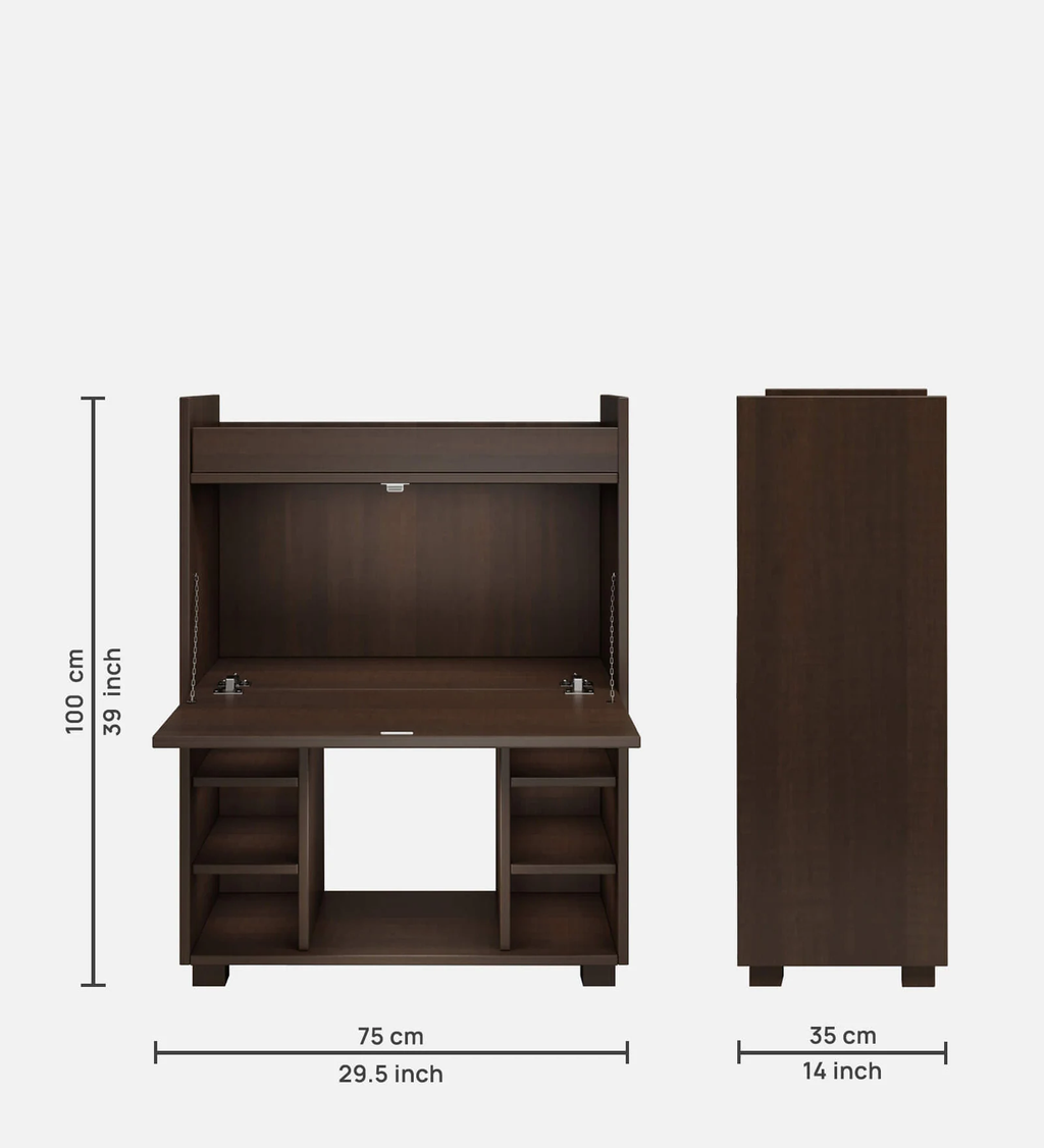 Olga Bar Cabinet & Counter in Dark Finish