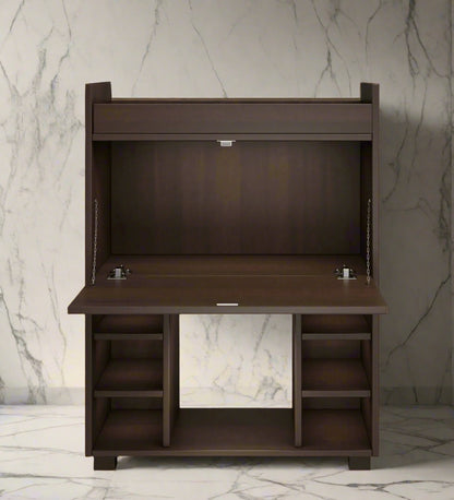 Olga Bar Cabinet & Counter in Dark Finish
