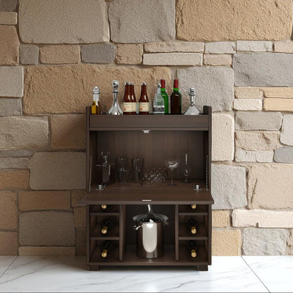 Olga Bar Cabinet & Counter in Dark Finish