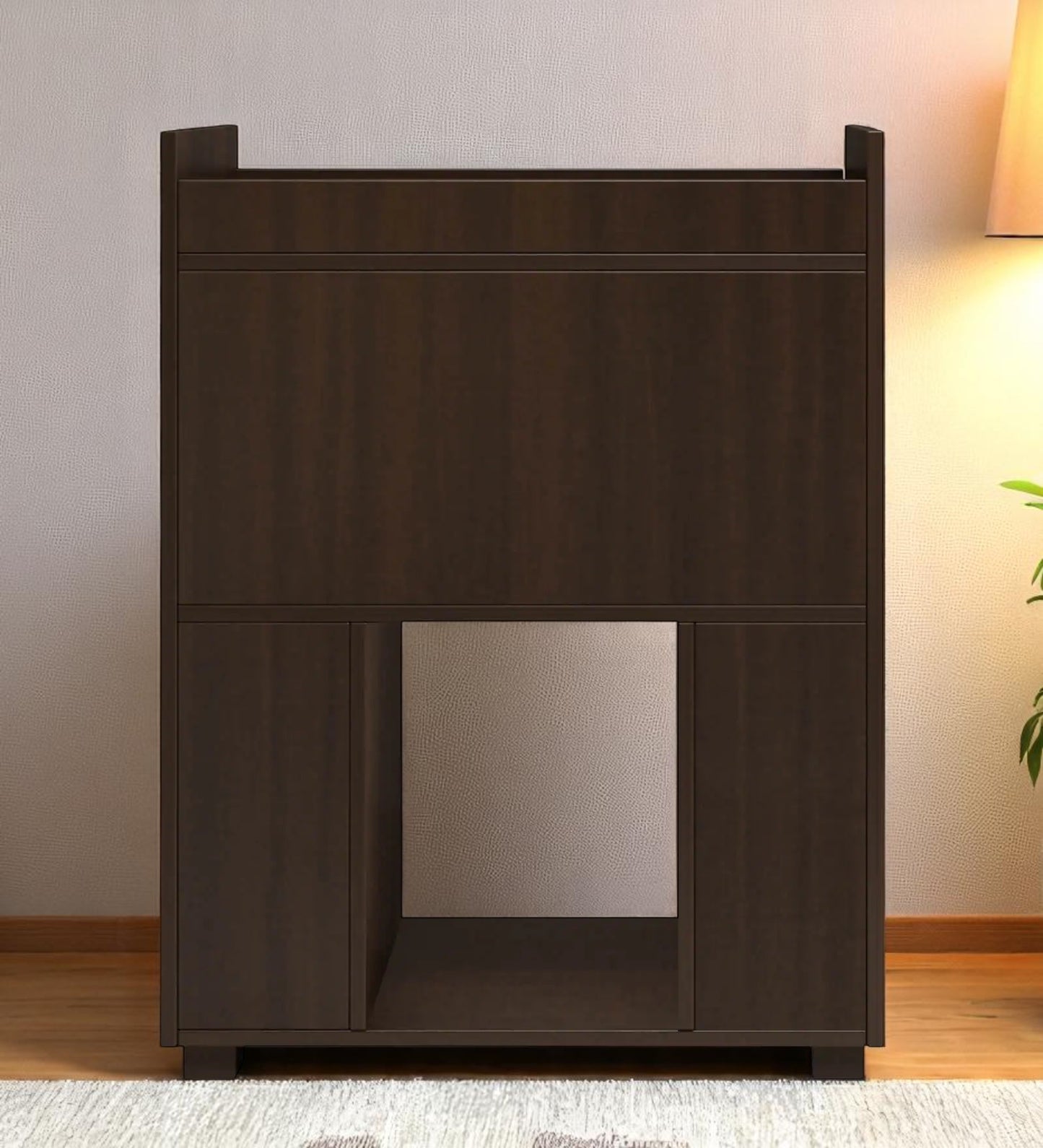 Olga Bar Cabinet & Counter in Dark Finish