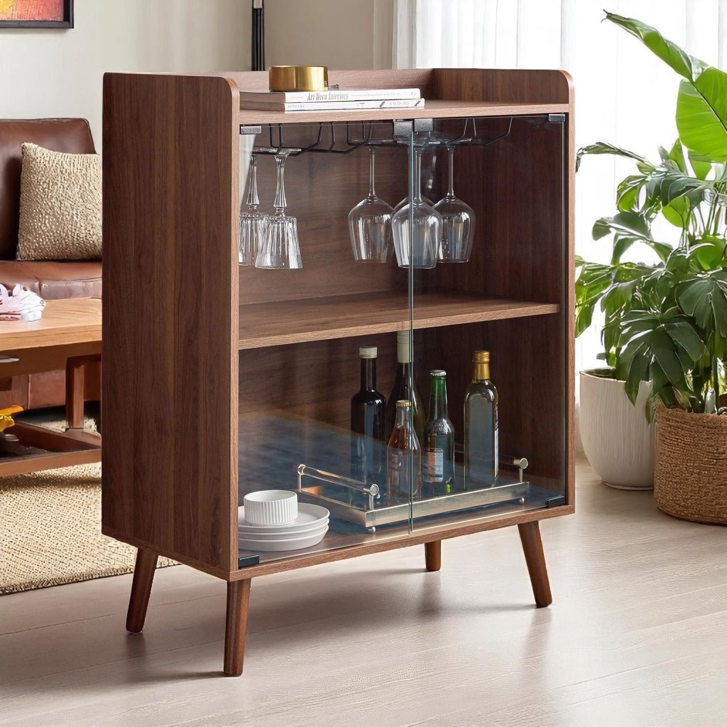 Gilded Goblet Board Bar Cabinet