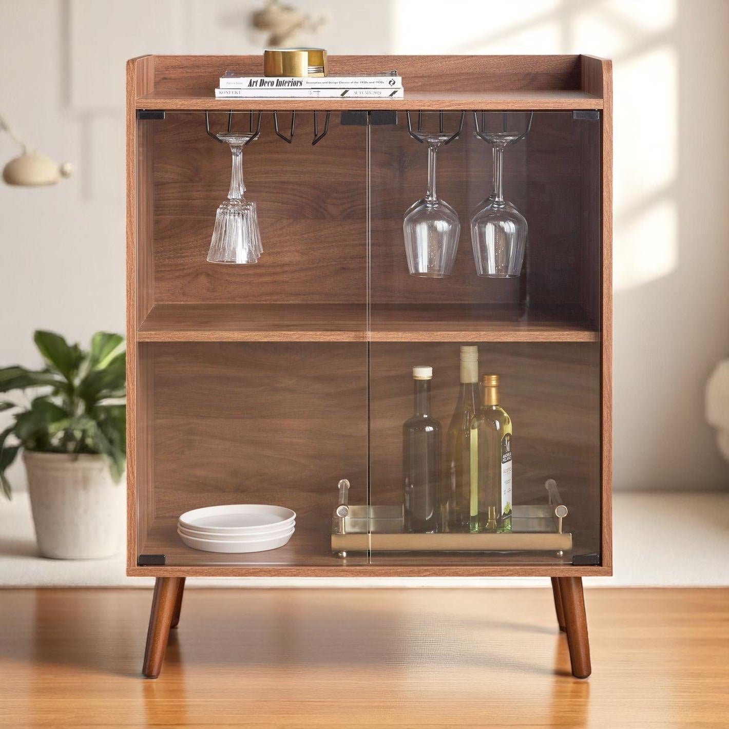 Gilded Goblet Board Bar Cabinet